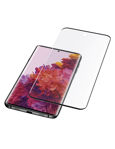 Защитное стекло Cellularline Impact Glass Curved - Galaxy S21 Ultra, Чёрный