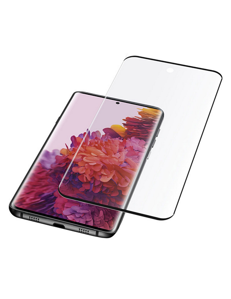 Защитное стекло Cellularline Impact Glass Curved - Galaxy S21 Ultra, Чёрный