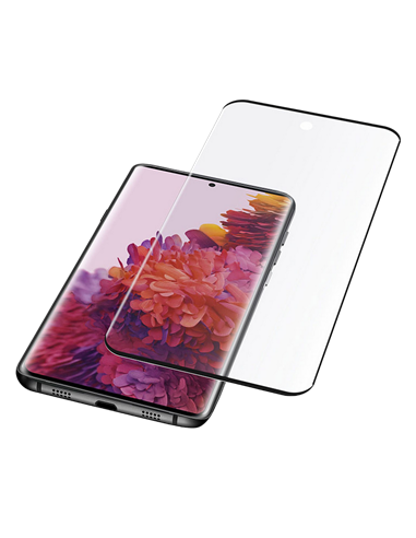 Защитное стекло Cellularline Impact Glass Curved - Galaxy S21 Ultra, Чёрный