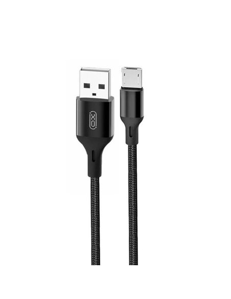 Cablu încărcare și sincronizare XO NB143, USB Type-A/micro-USB, 2m, Negru