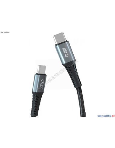 Cablu încărcare și sincronizare XO NB-Q167, USB Type-C/USB Type-C, 1m, Negru