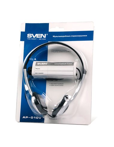 Căști SVEN AP-010V, Negru/Argintiu