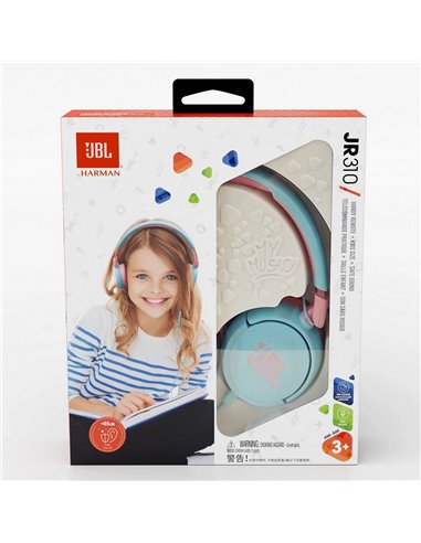 Căști JBL JR310, Albastru deschis