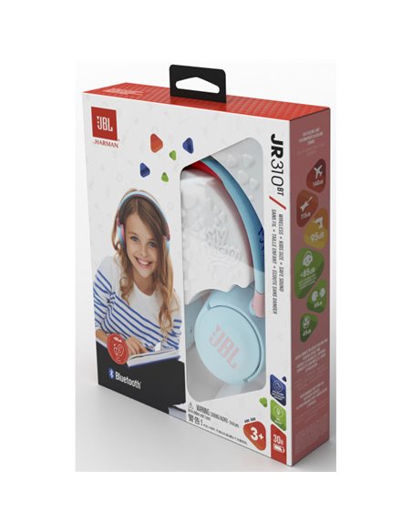 Căști JBL JR310, Albastru deschis