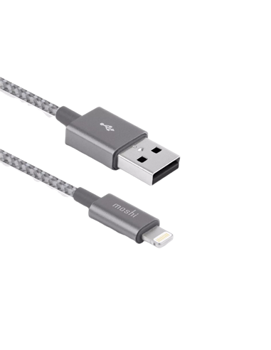 Cablu încărcare și sincronizare Moshi iPhone Lighting USB Cable, USB Type-A/Lightning, 1,2m, Gri