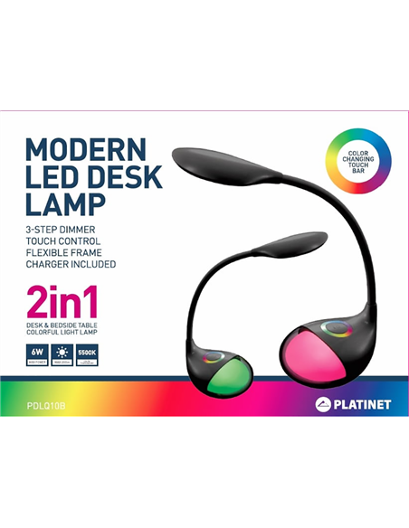Настольная лампа Platinet DESK LAMP 6W 44347, Чёрный