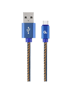 Кабель для зарядки и синхронизации Cablexpert CC-USB2J-AMCM-2M-BL, USB Type-A/USB Type-C, 2м, Синий
