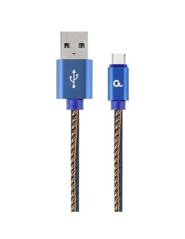 Кабель для зарядки и синхронизации Cablexpert CC-USB2J-AMCM-2M-BL, USB Type-A/USB Type-C, 2м, Синий