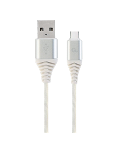 Cablu încărcare și sincronizare Cablexpert CC-USB2B-AMCM-2M-BW2, USB Type-A/USB Type-C, 2m, Alb