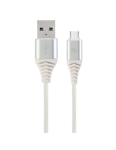 Cablu încărcare și sincronizare Cablexpert CC-USB2B-AMCM-2M-BW2, USB Type-A/USB Type-C, 2m, Alb