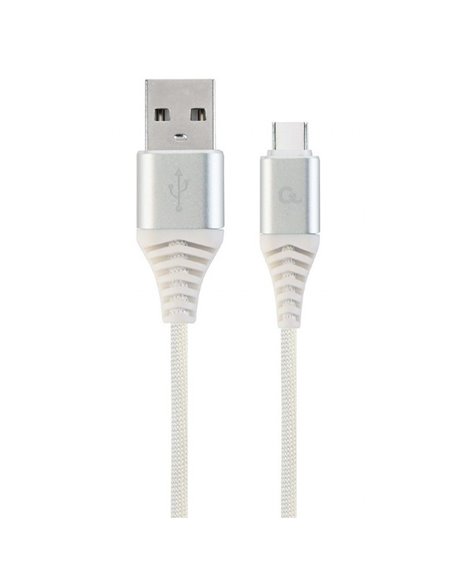 Кабель для зарядки и синхронизации Cablexpert CC-USB2B-AMCM-2M-BW2, USB Type-A/USB Type-C, 2м, Белый