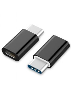 Adaptor Cablexpert A-USB2-CMmF-01, micro-USB (F)/USB Type-C, 0,3m, Negru 2