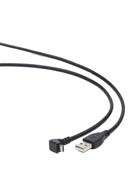 Кабель для зарядки и синхронизации Cablexpert CCP-mUSB2-AMBM90-6, USB Type-A/micro-USB, 1,8м, Чёрный