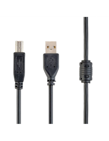 Коммуникационный кабель Gembird CCF-USB2-AMBM-6, USB Type-A/USB Type-B, 1,8м, Чёрный