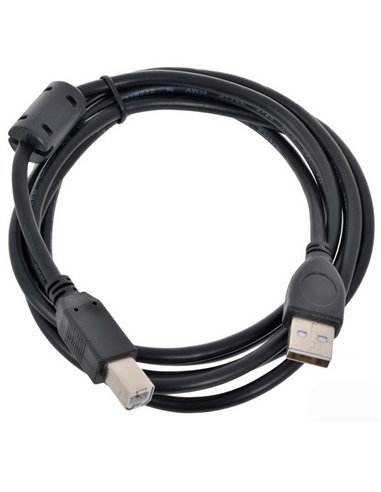 Коммуникационный кабель Gembird CCF-USB2-AMBM-6, USB Type-A/USB Type-B, 1,8м, Чёрный