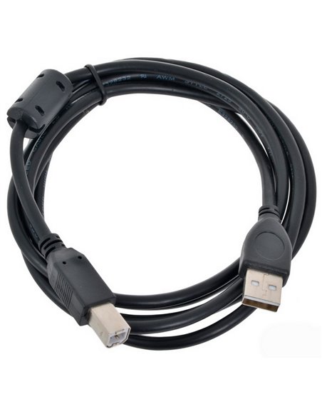 Коммуникационный кабель Gembird CCF-USB2-AMBM-6, USB Type-A/USB Type-B, 1,8м, Чёрный