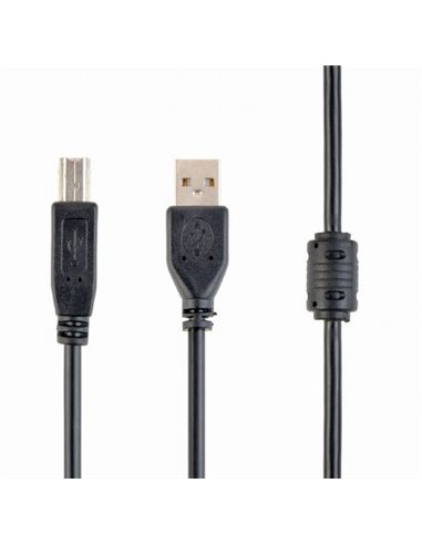 Коммуникационный кабель Gembird CCF-USB2-AMBM-6, USB Type-A/USB Type-B, 1,8м, Чёрный