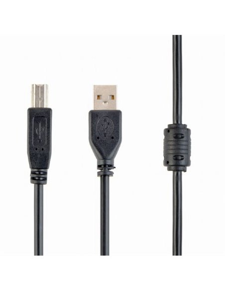 Коммуникационный кабель Gembird CCF-USB2-AMBM-6, USB Type-A/USB Type-B, 1,8м, Чёрный