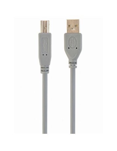 Коммуникационный кабель Cablexpert CCP-USB2-AMBM-6G, USB Type-A/USB Type-B, 1,8м, Серый