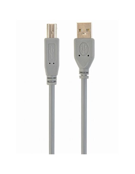 Коммуникационный кабель Cablexpert CCP-USB2-AMBM-6G, USB Type-A/USB Type-B, 1,8м, Серый