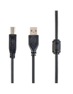 Коммуникационный кабель Cablexpert CCF-USB2-AMBM-10, USB Type-A/USB Type-B, 3м, Чёрный