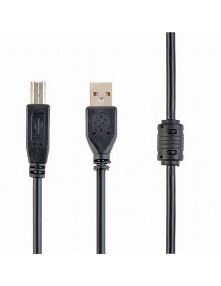 Cablu de comunicație Cablexpert CCF-USB2-AMBM-10, USB Type-A/USB Type-B, 3m, Negru