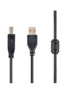 Коммуникационный кабель Cablexpert CCF-USB2-AMBM-15, USB Type-A/USB Type-B, 4,5м, Чёрный