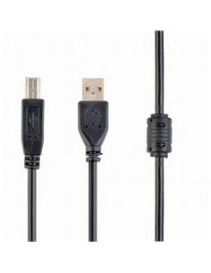 Коммуникационный кабель Cablexpert CCF-USB2-AMBM-15, USB Type-A/USB Type-B, 4,5м, Чёрный 2