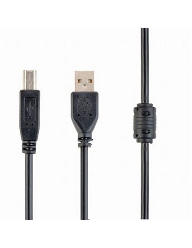 Коммуникационный кабель Cablexpert CCF-USB2-AMBM-15, USB Type-A/USB Type-B, 4,5м, Чёрный
