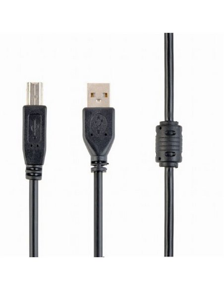 Коммуникационный кабель Cablexpert CCF-USB2-AMBM-15, USB Type-A/USB Type-B, 4,5м, Чёрный