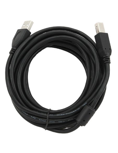Коммуникационный кабель Cablexpert CCF-USB2-AMBM-15, USB Type-A/USB Type-B, 4,5м, Чёрный