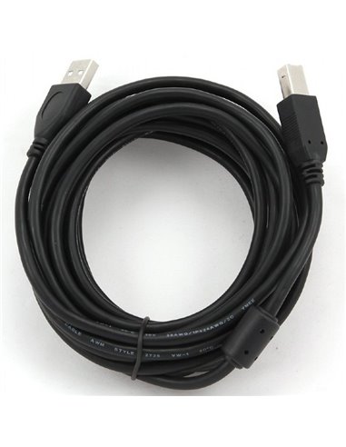 Коммуникационный кабель Cablexpert CCF-USB2-AMBM-15, USB Type-A/USB Type-B, 4,5м, Чёрный