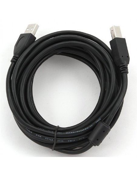 Cablu de comunicație Cablexpert CCF-USB2-AMBM-15, USB Type-A/USB Type-B, 4,5m, Negru