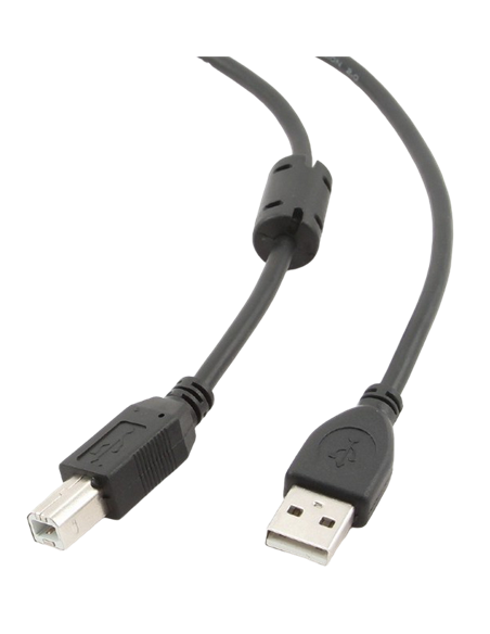 Коммуникационный кабель Cablexpert CCF-USB2-AMBM-15, USB Type-A/USB Type-B, 4,5м, Чёрный
