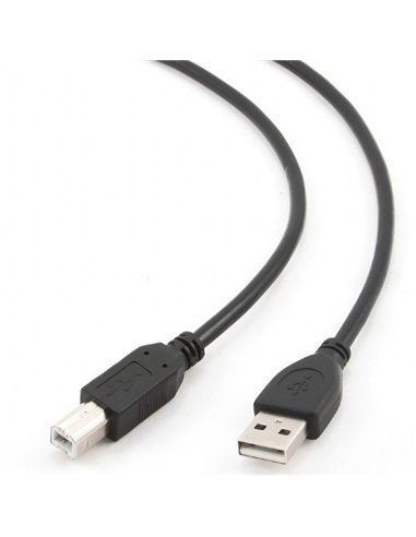 Кабель данных для периферийных устройств Gembird CCP-USB2-AMBM-15, USB Type-A/USB Type-B, 5м, Чёрный
