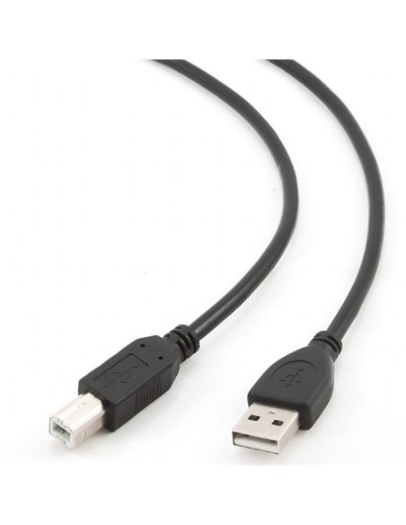 Кабель данных для периферийных устройств Gembird CCP-USB2-AMBM-15, USB Type-A/USB Type-B, 5м, Чёрный