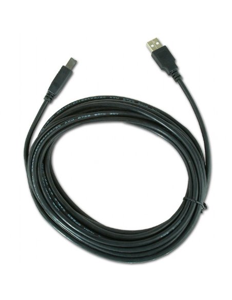 Кабель данных для периферийных устройств Gembird CCP-USB2-AMBM-15, USB Type-A/USB Type-B, 5м, Чёрный