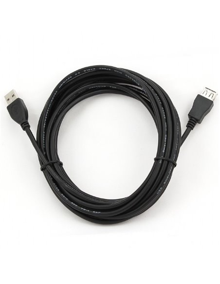 Cablu prelungitor Cablexpert CCP-USB2-AMAF-15C, USB Type-A/USB Type-A (F), 4,5m, Negru