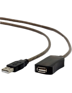 Cablu prelungitor Cablexpert UAE-01-5M, USB Type-A (M)/USB Type-A (F), 5m, Negru