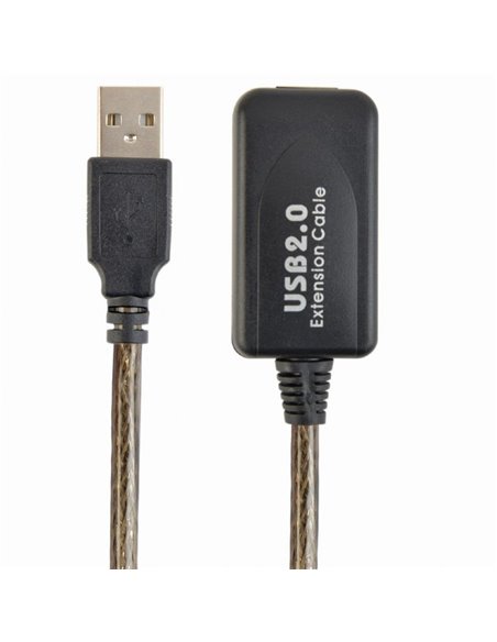 Cablu prelungitor Cablexpert UAE-01-5M, USB Type-A (M)/USB Type-A (F), 5m, Negru
