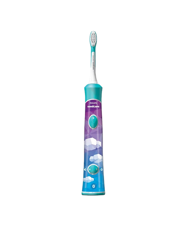 Periuța de dinți electrică sonică PHILIPS Sonicare For Kids HX6322/04, Turcoaz