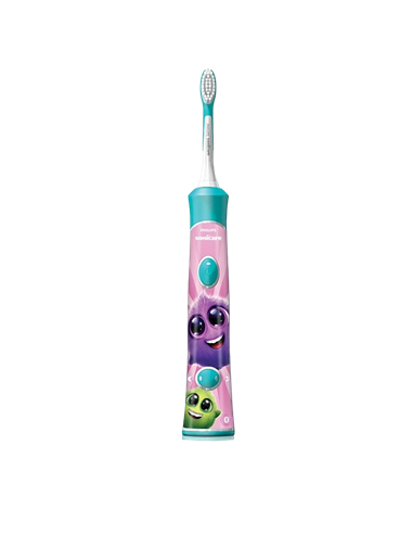 Periuța de dinți electrică sonică PHILIPS Sonicare For Kids HX6322/04, Turcoaz