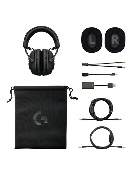 Игровая Гарнитура Logitech G Pro X, Проводной аналоговый, Чёрный