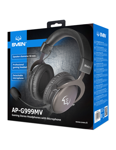 Căști gaming SVEN AP-G999MV, Cu fir, Negru