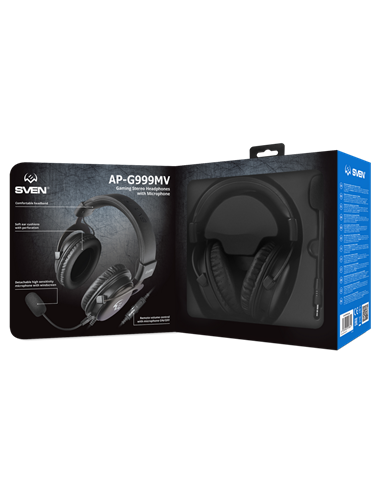 Căști gaming SVEN AP-G999MV, Cu fir, Negru