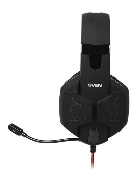 Игровая Гарнитура SVEN AP-U988MV, Проводной аналоговый, Чёрный/Красный 