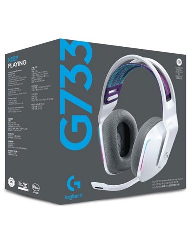 Căști gaming Logitech G733, Wireless/Cu fir, Alb
