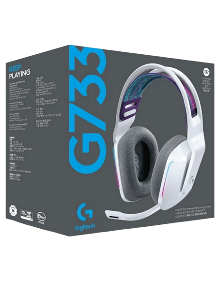 Căști gaming Logitech G733, Wireless/Cu fir, Alb