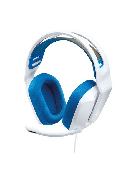 Căști gaming Logitech G335, Cu fir, Alb