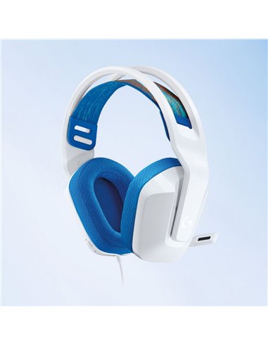 Căști gaming Logitech G335, Cu fir, Alb